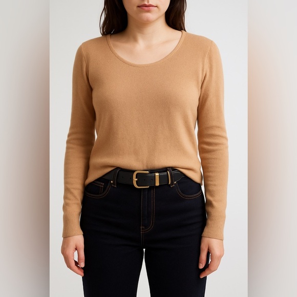 Alfred Sung Camel Cashmere Blend Sweater | Size XL - Picture 1 of 7